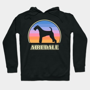 Airedale Terrier Vintage Sunset Dog Hoodie